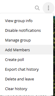 Add memmbers to Telegram's group